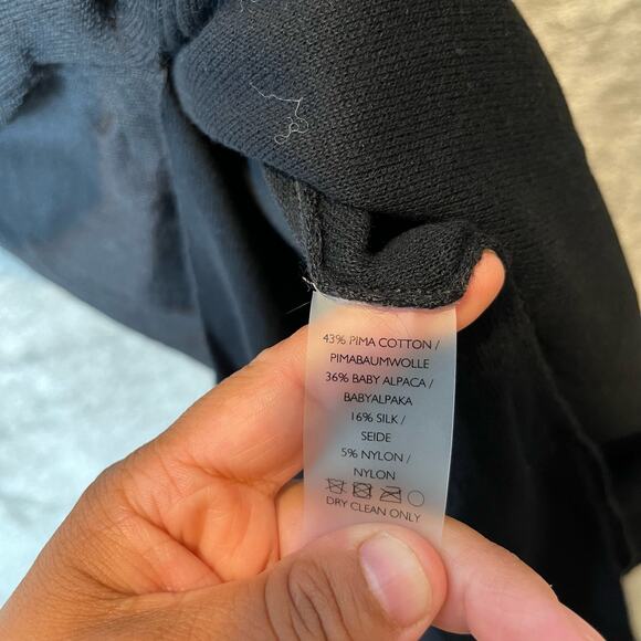 Peruvian Connection Women’s Audrey Dress Size M Alpaca Silk Blend Black - Picture 5 of 7